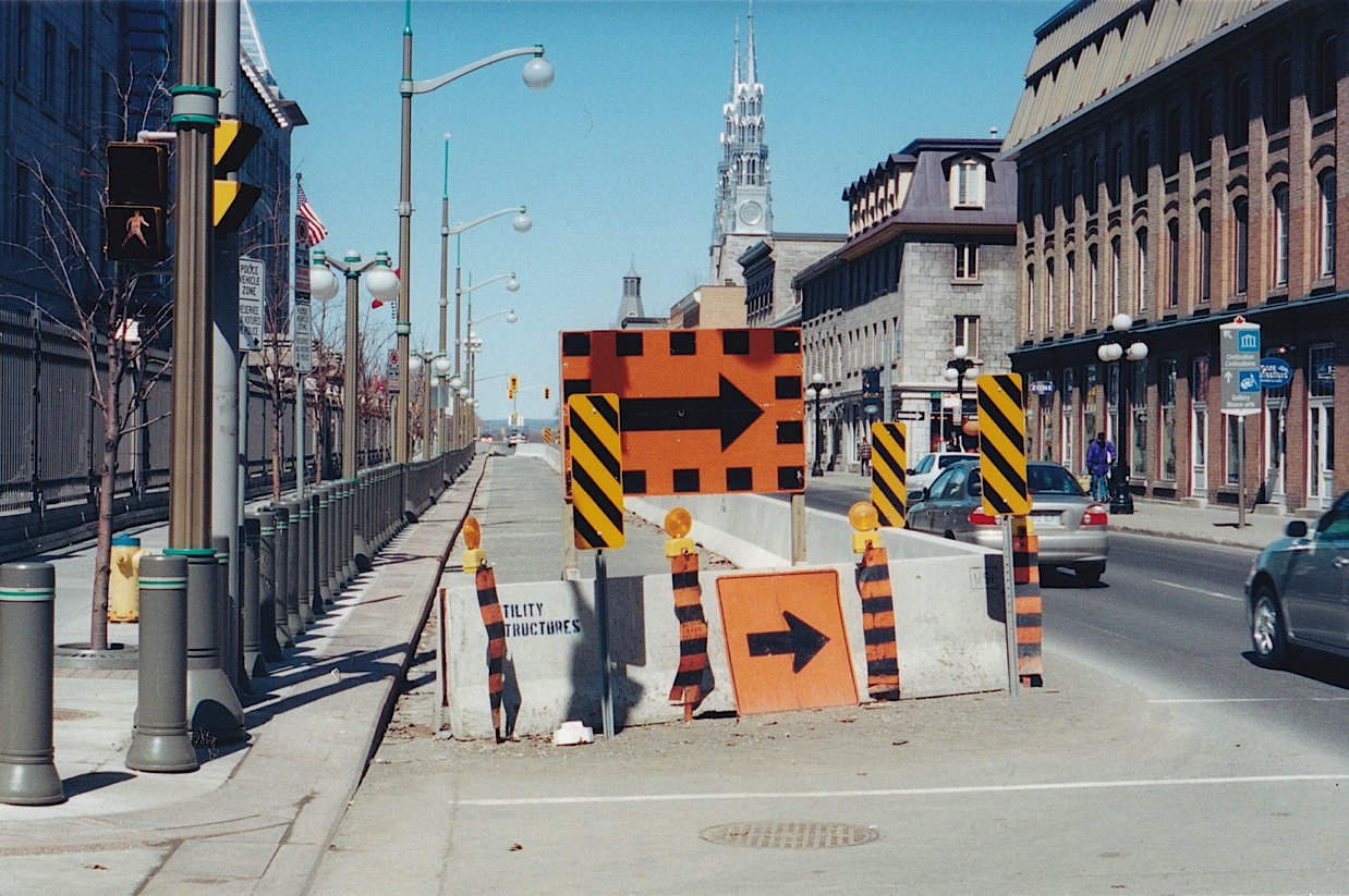 Barriers outside the US Embassy on Sussex Drive